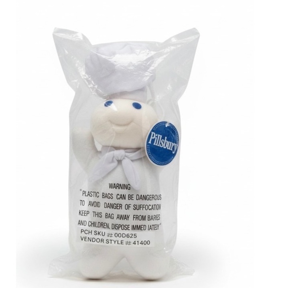 Vintage 1996 Pillsbury Doughboy Plush Doll Hard Head 11" NEW Sealed 41400